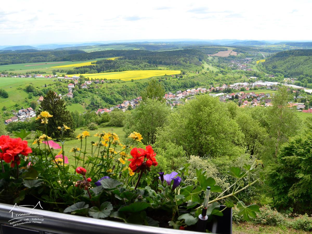Die Triniushuette "Thueringens Schoenste Aussicht" Rauenstein Bagian luar foto