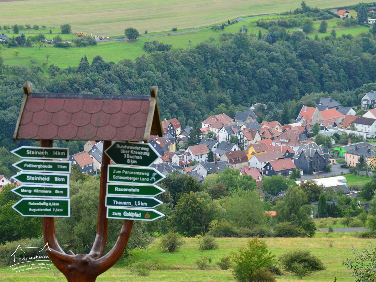 Die Triniushuette "Thueringens Schoenste Aussicht" Rauenstein Bagian luar foto