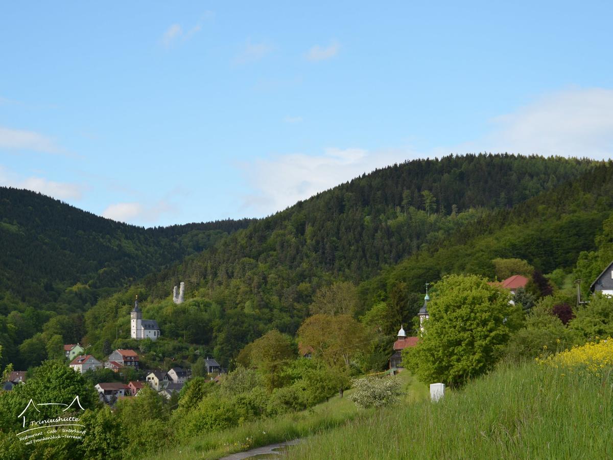 Die Triniushuette "Thueringens Schoenste Aussicht" Rauenstein Bagian luar foto