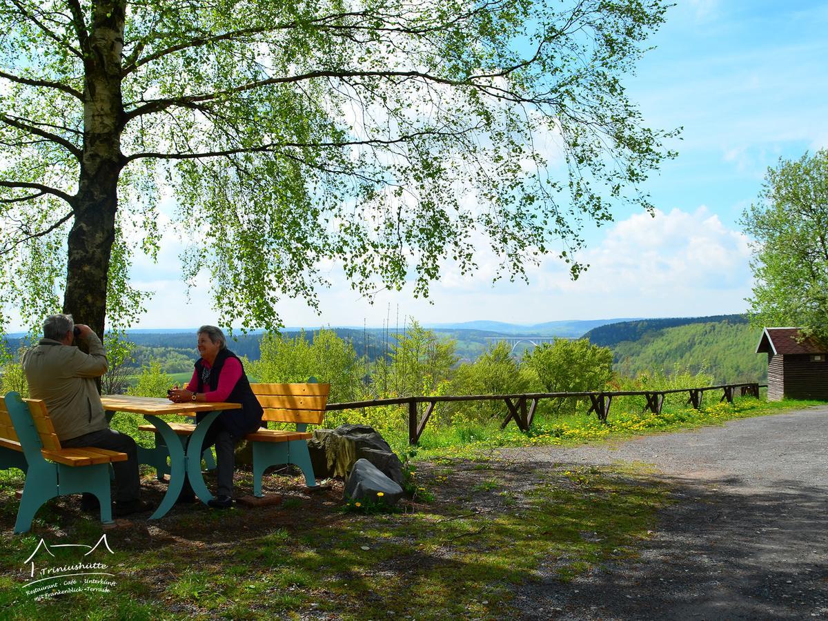 Die Triniushuette "Thueringens Schoenste Aussicht" Rauenstein Bagian luar foto