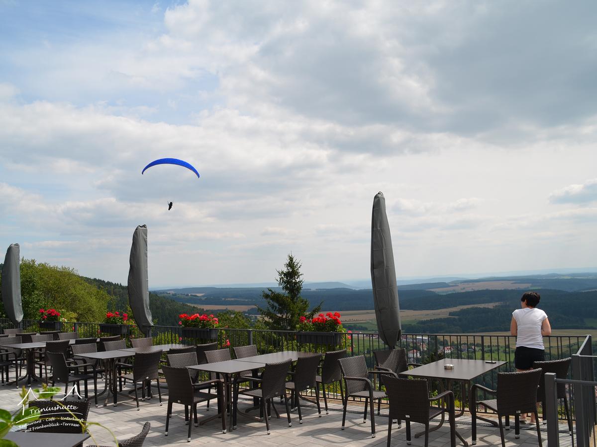 Die Triniushuette "Thueringens Schoenste Aussicht" Rauenstein Bagian luar foto