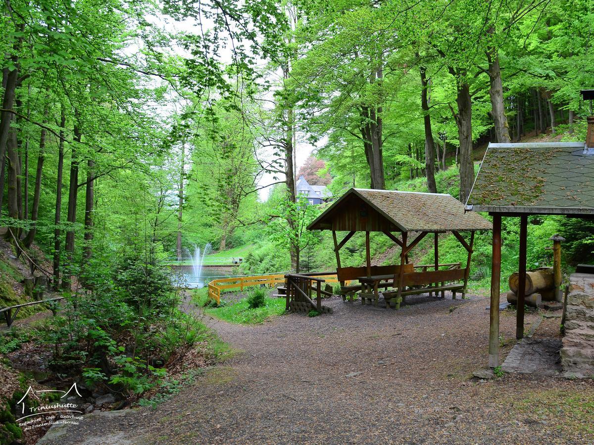 Die Triniushuette "Thueringens Schoenste Aussicht" Rauenstein Bagian luar foto