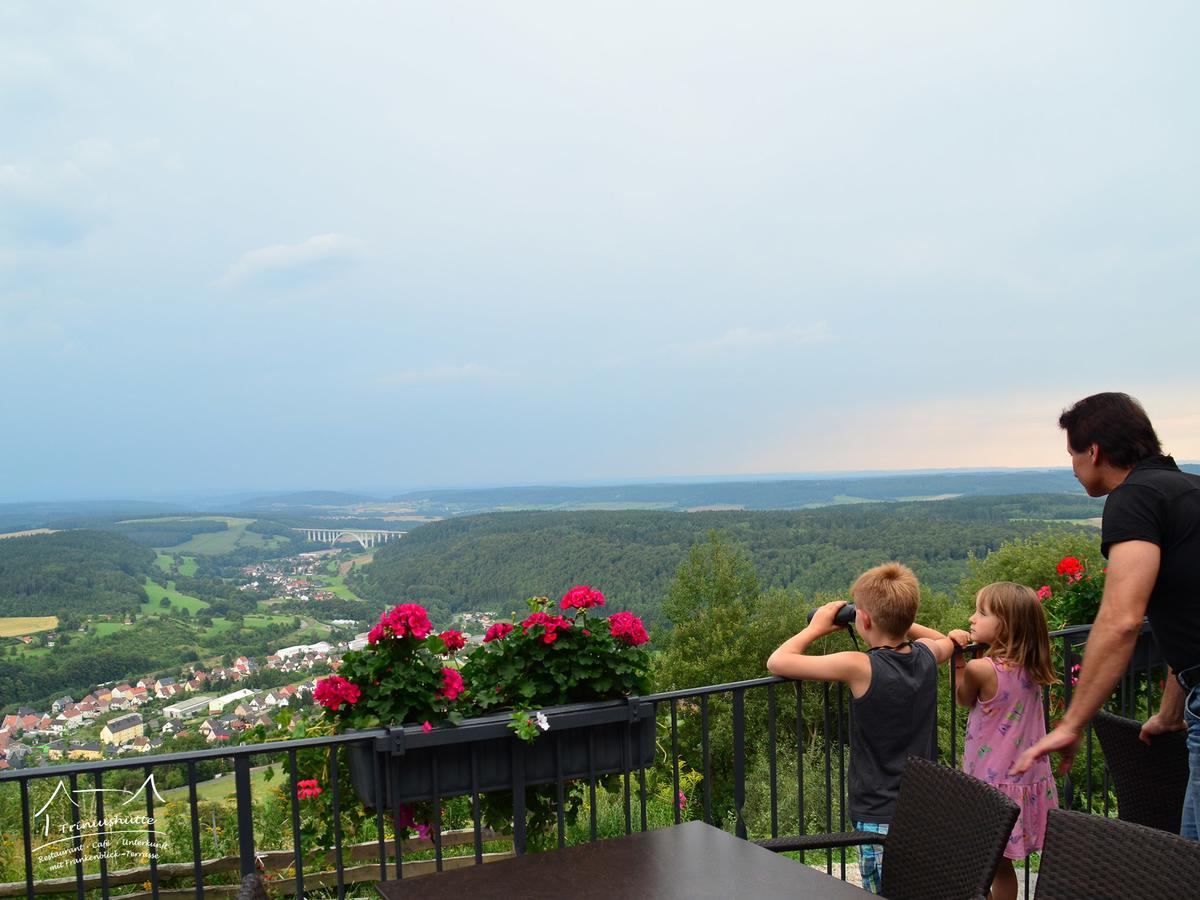Die Triniushuette "Thueringens Schoenste Aussicht" Rauenstein Bagian luar foto