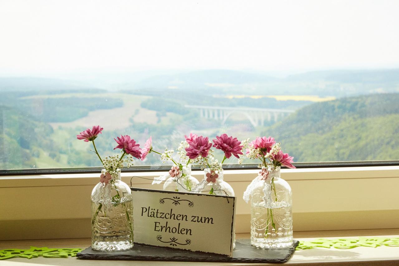 Die Triniushuette "Thueringens Schoenste Aussicht" Rauenstein Bagian luar foto