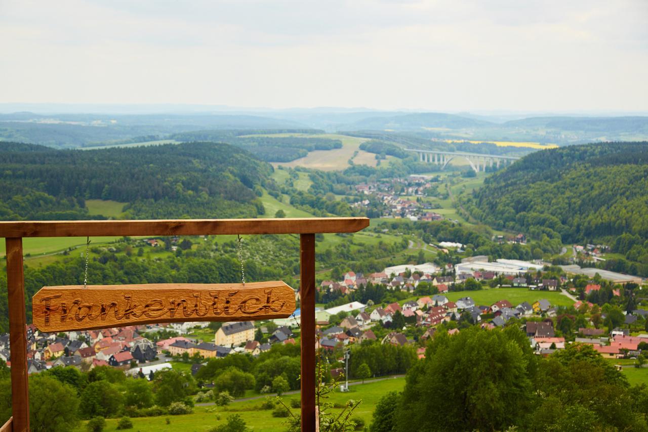 Die Triniushuette "Thueringens Schoenste Aussicht" Rauenstein Bagian luar foto